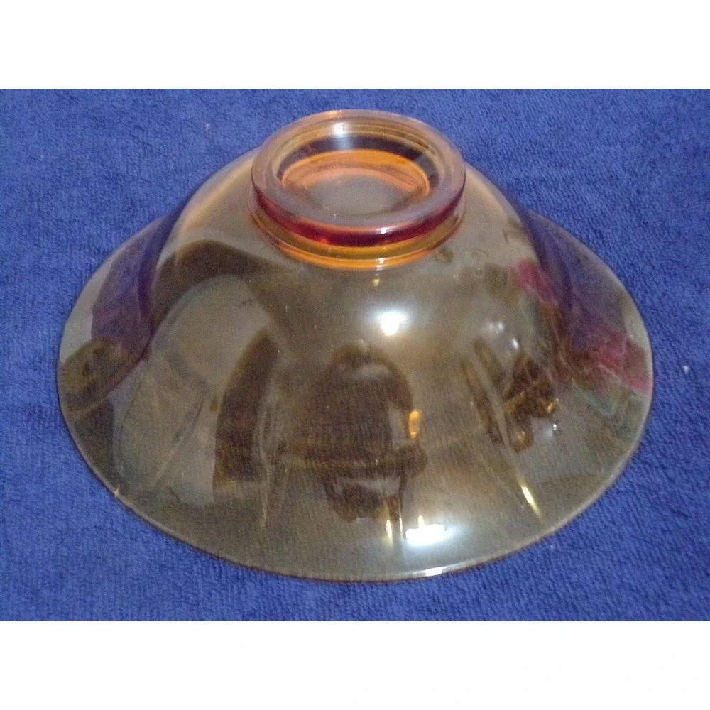 Vintage Indiana Glass Tiara Amber Serving Bowl